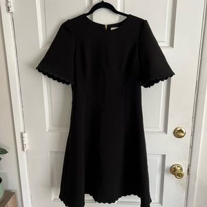 Kate Spade Black Dress with Scallop Detail - Size 10